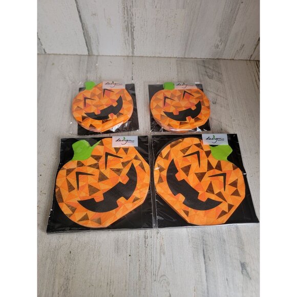 Design Jolly jack-o-lantern beverage napkins luncheon sets Halloween - Picture 1 of 5